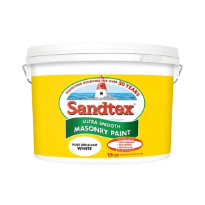 10L Sandtex Microseal Smooth Masonry Brilliant White