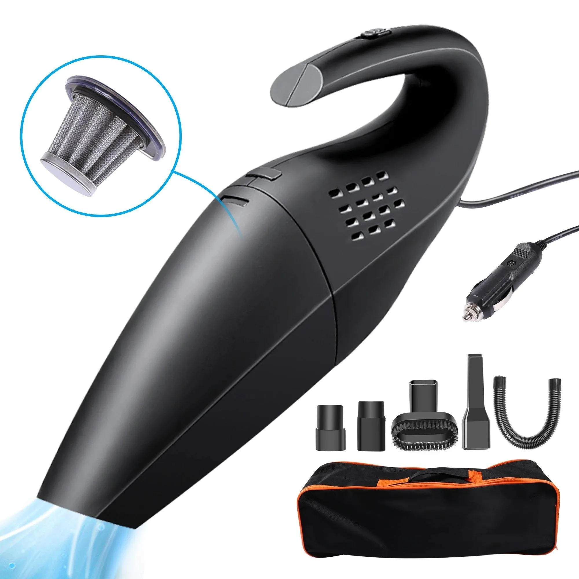 120W Portable Handheld Corded Car Vacuum Cleaner