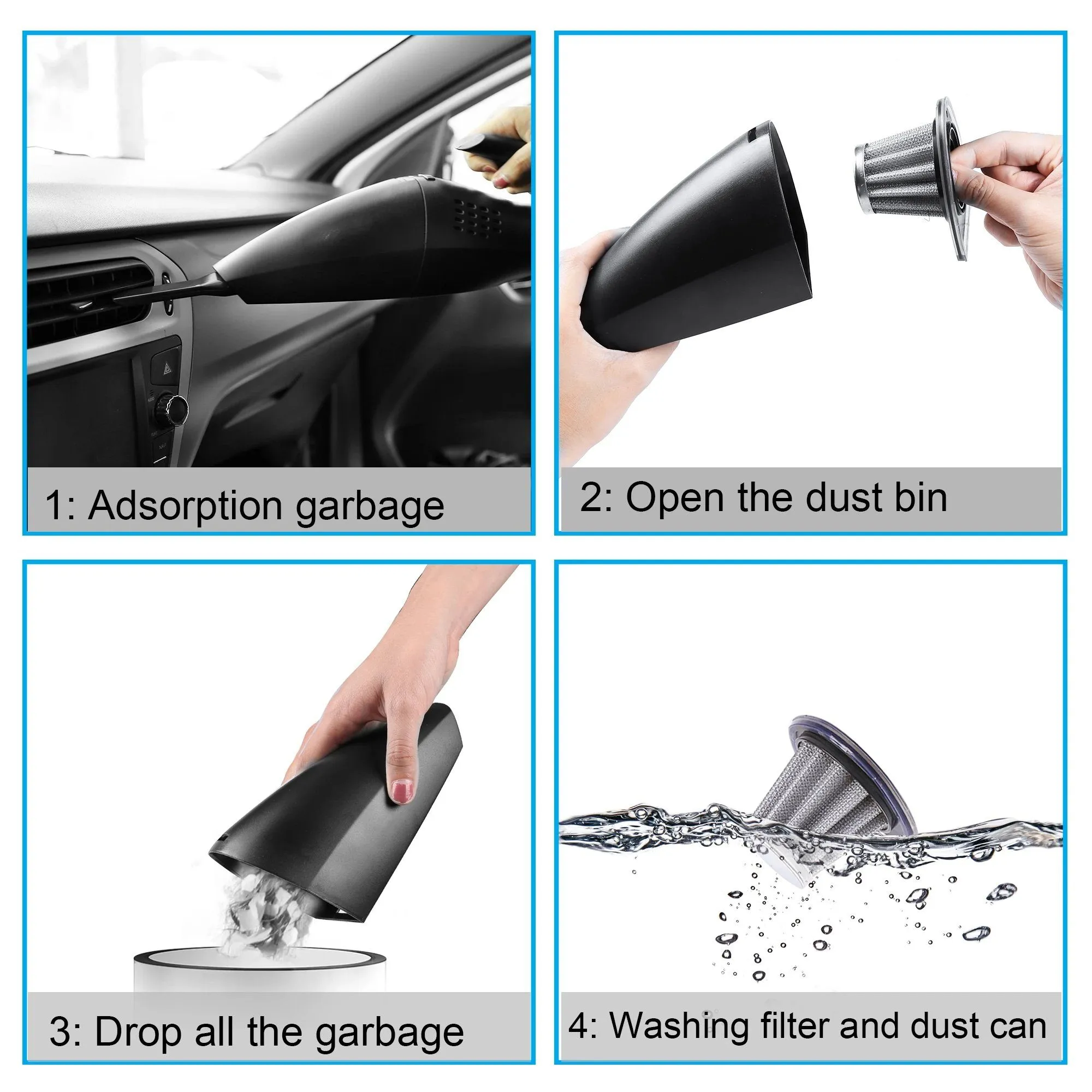 120W Portable Handheld Corded Car Vacuum Cleaner