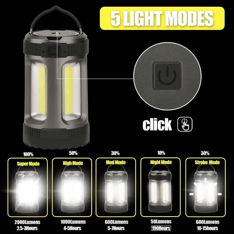 2000 Lumens Rechargeable Camping Lantern