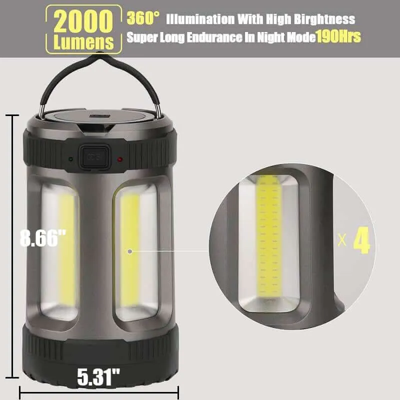 2000 Lumens Rechargeable Camping Lantern