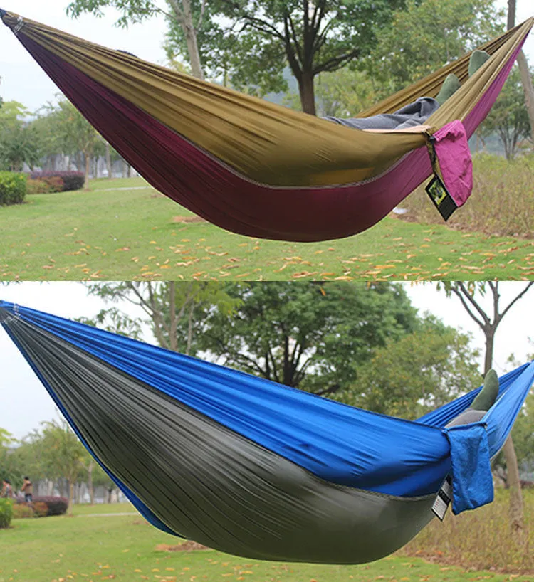 210T Nylon Material Hammock High Quality Durable Safety Adult Hamac For Indoor Outdoor Hanging Sleeping Removable Soft Hamak Bed