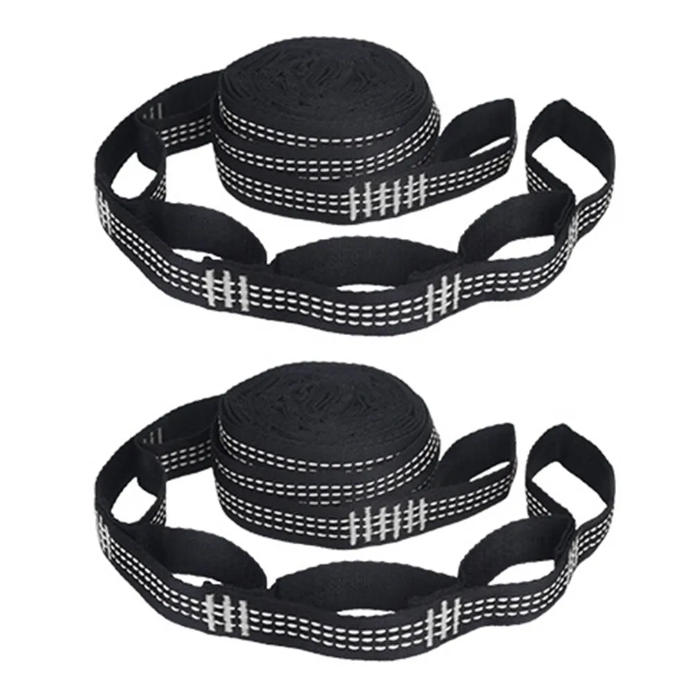 2pcs 2/2.8m Super Strong Hammock Strap Outdoor Camping Hammock Garden Swing Straps Rope High Strength Load-Bearing Strap Rope