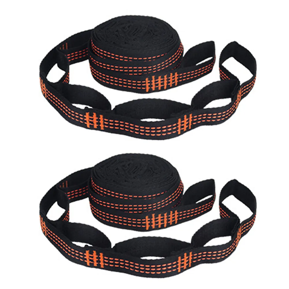 2pcs 2/2.8m Super Strong Hammock Strap Outdoor Camping Hammock Garden Swing Straps Rope High Strength Load-Bearing Strap Rope