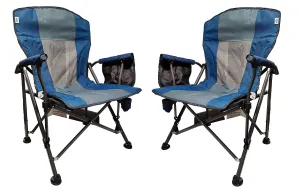 2x Royal Camping Chair XL Deluxe Camp Caravan Motorhome Garden Outdoors Folding