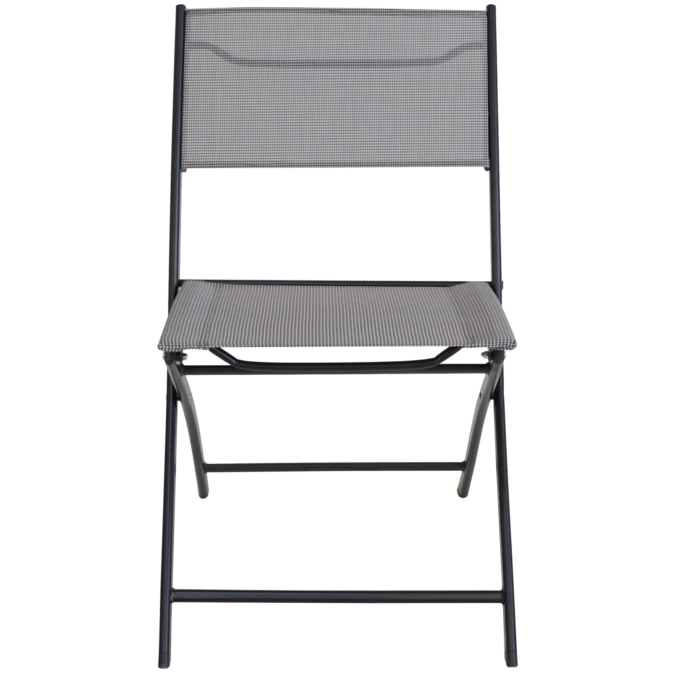 3-Piece set Portable Folding Picnic Table & two Chair Seats foldable Carrying Handle Heavy Duty Gray Party RV Patio Dining Event Camping Outdoor Activity Commercial Family Home Garden