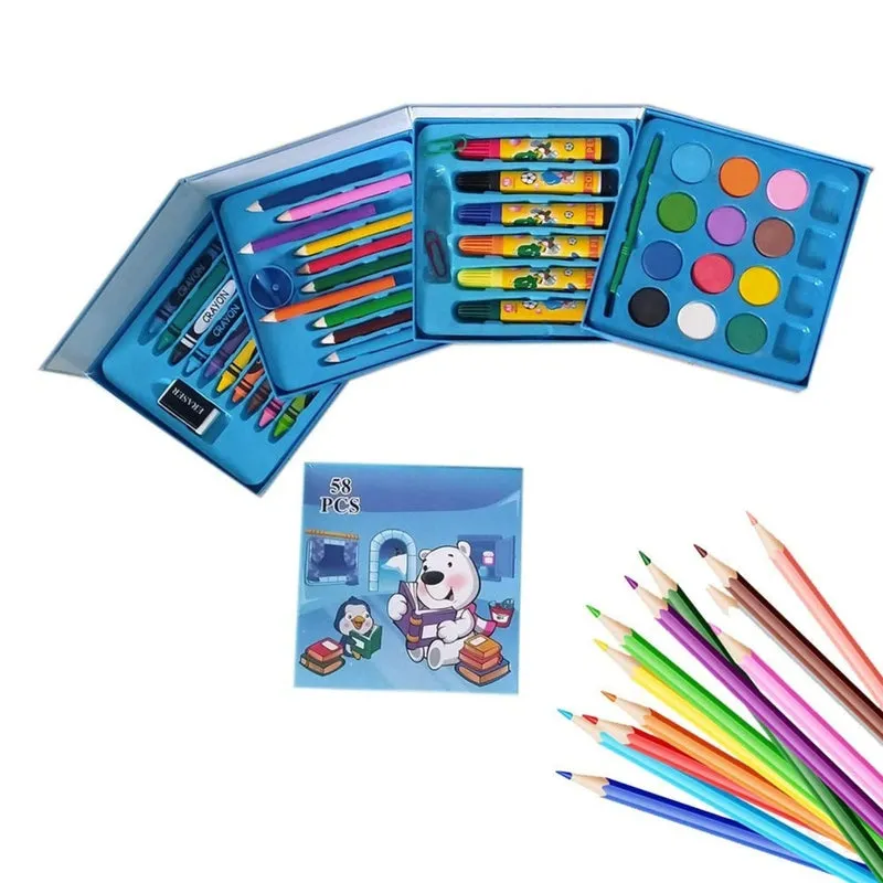 Art Supplies with Portable Art Box (48 Pieces)