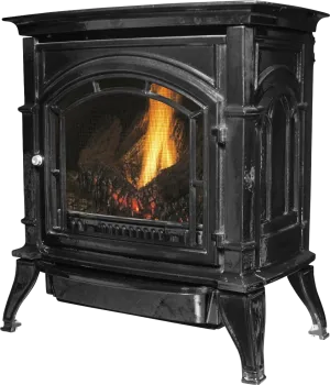 Ashley Hearth AGC500VFLP Cast Iron LP Gas Stove Vent Free 1,500 sq. ft. 32,000 BTU Black New