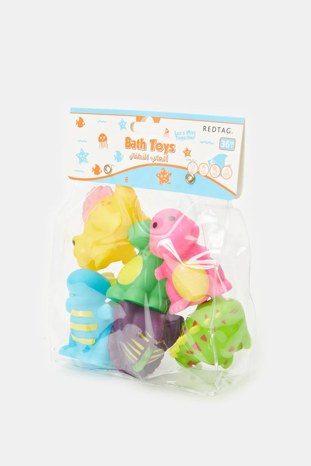 Assorted Dinosaur Bath Toys Set (Pack of 6)