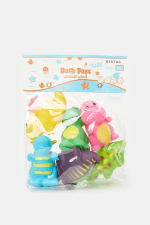 Assorted Dinosaur Bath Toys Set (Pack of 6)