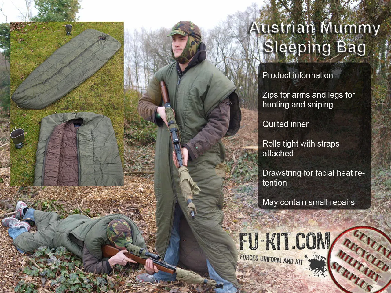 Austrian Army - 3-Season Sleeping Bag - Sniper Style