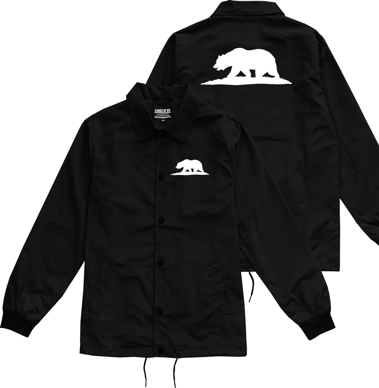 Bear Logo California Republic Mens Coaches Jacket