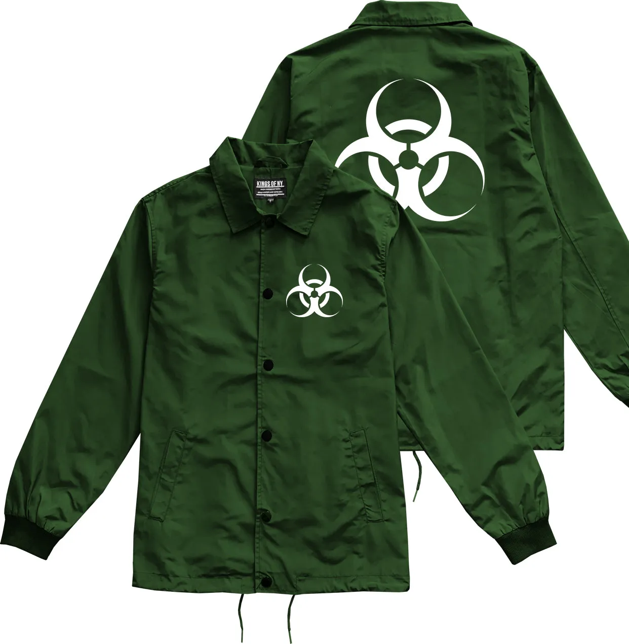 Biohazard Symbol Mens Coaches Jacket