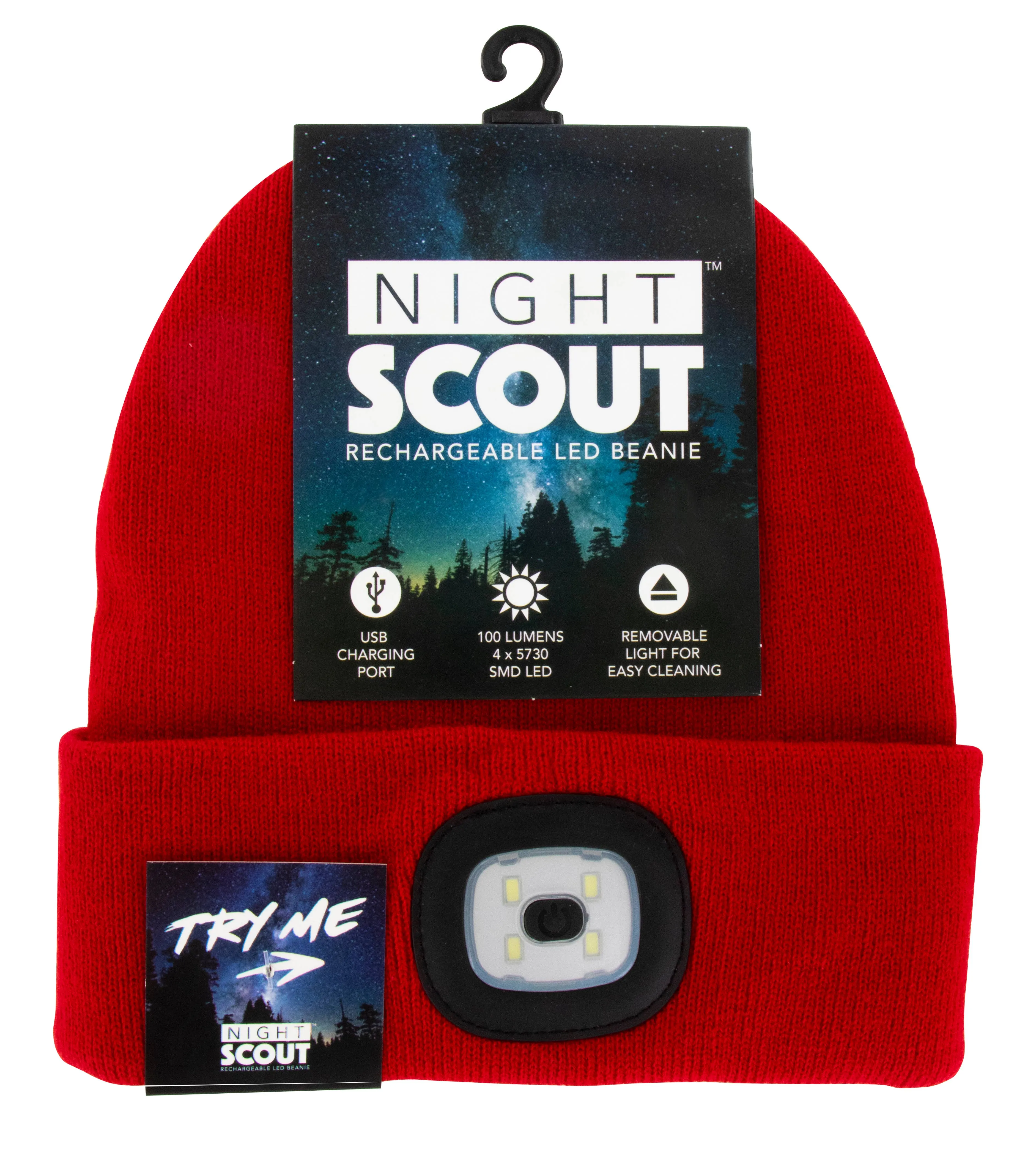 Black Night Scope Rechargeable LED Beanie