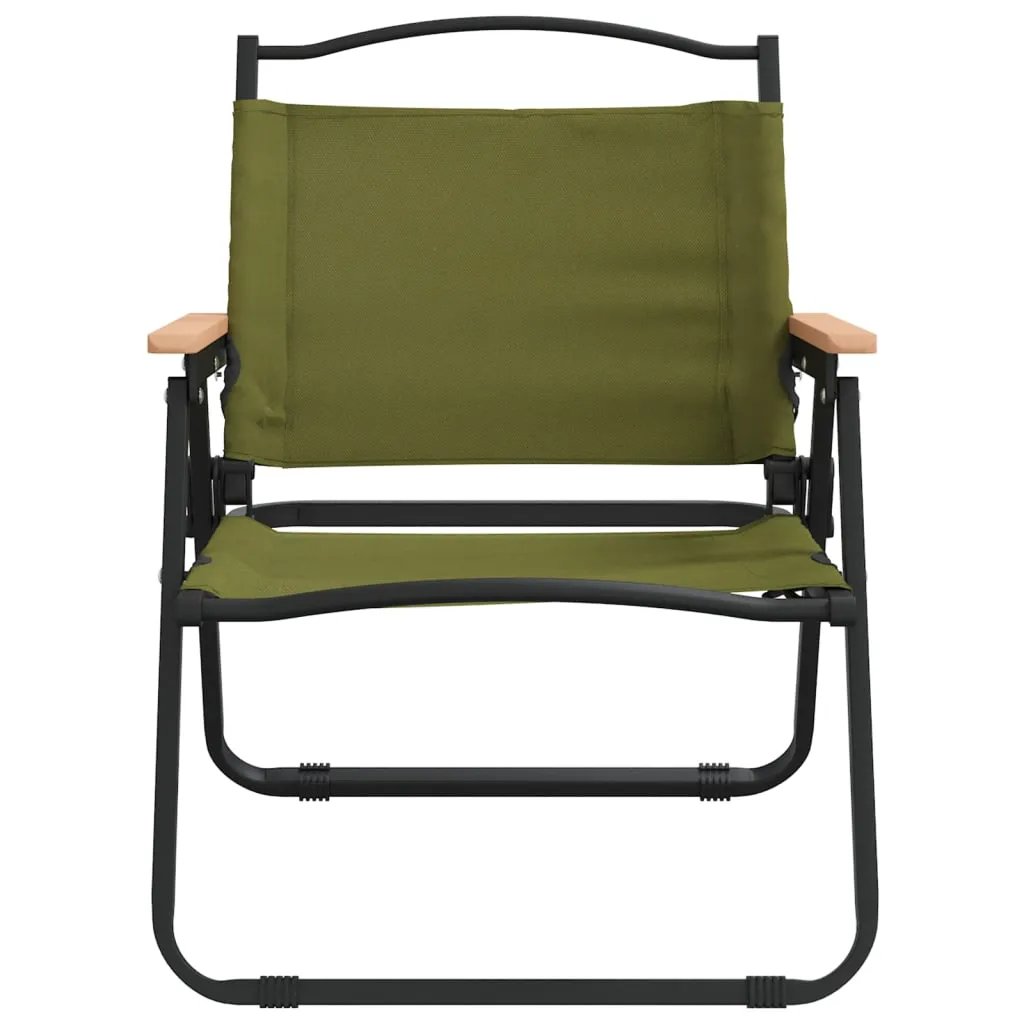 Camping Chairs 2 pcs Green 54x43x59cm Oxford Fabric