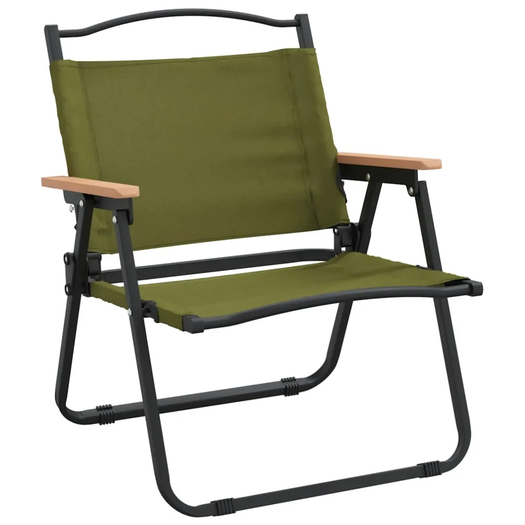 Camping Chairs 2 pcs Green 54x43x59cm Oxford Fabric