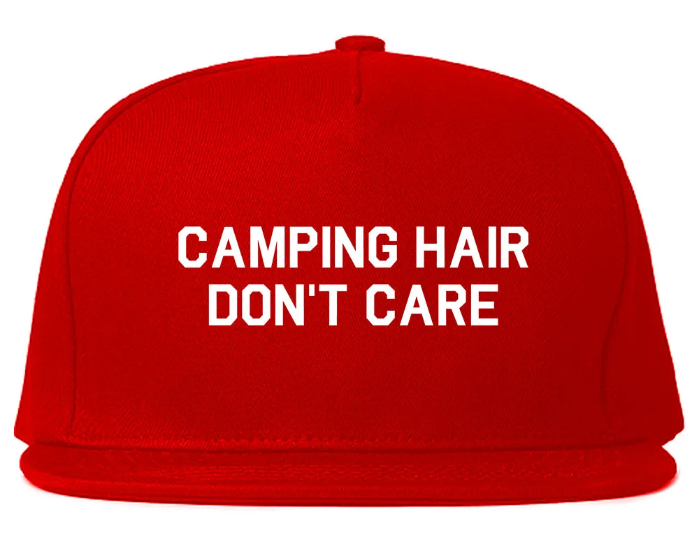 Camping Hair Dont Care Mens Snapback Hat