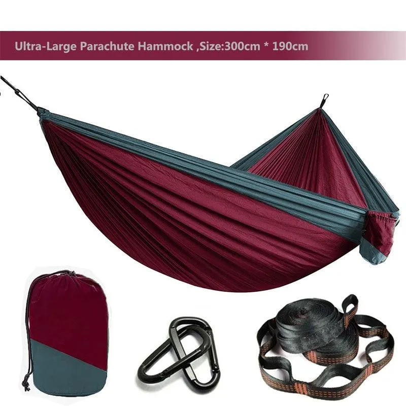 Camping Hammock Single & Double Portable and Lightweight High-strength parachute fabric