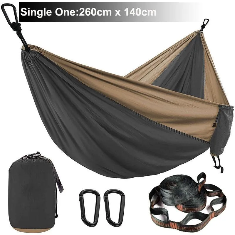 Camping Hammock Single & Double Portable and Lightweight High-strength parachute fabric