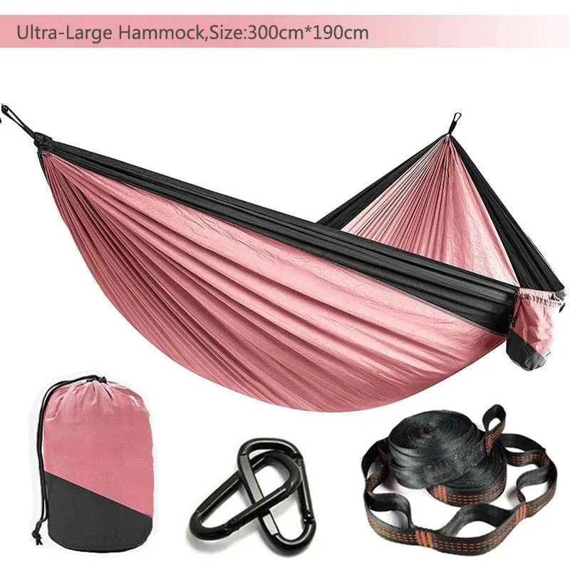 Camping Hammock Single & Double Portable and Lightweight High-strength parachute fabric