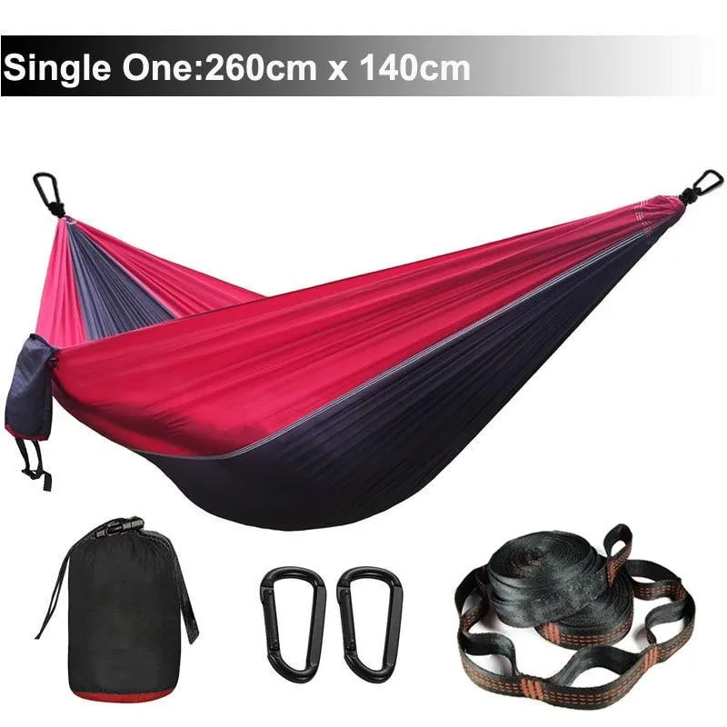 Camping Hammock Single & Double Portable and Lightweight High-strength parachute fabric