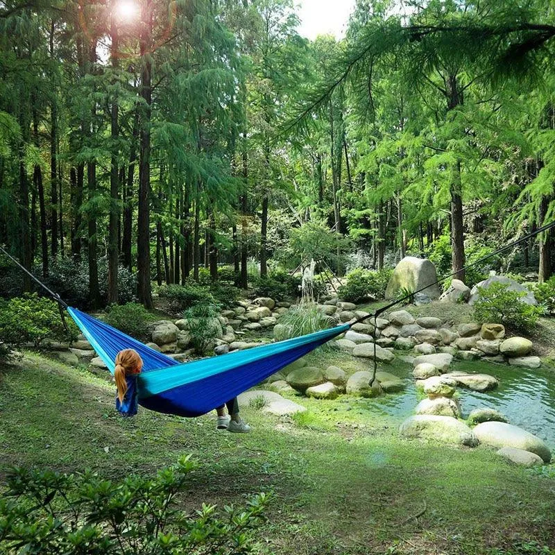 Camping Hammock Single & Double Portable and Lightweight High-strength parachute fabric