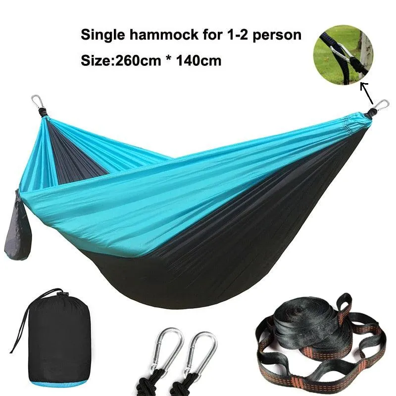 Camping Hammock Single & Double Portable and Lightweight High-strength parachute fabric