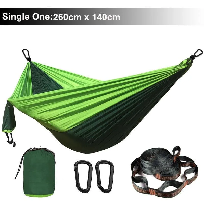 Camping Hammock Single & Double Portable and Lightweight High-strength parachute fabric