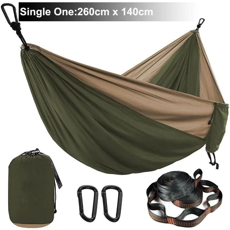 Camping Hammock Single & Double Portable and Lightweight High-strength parachute fabric