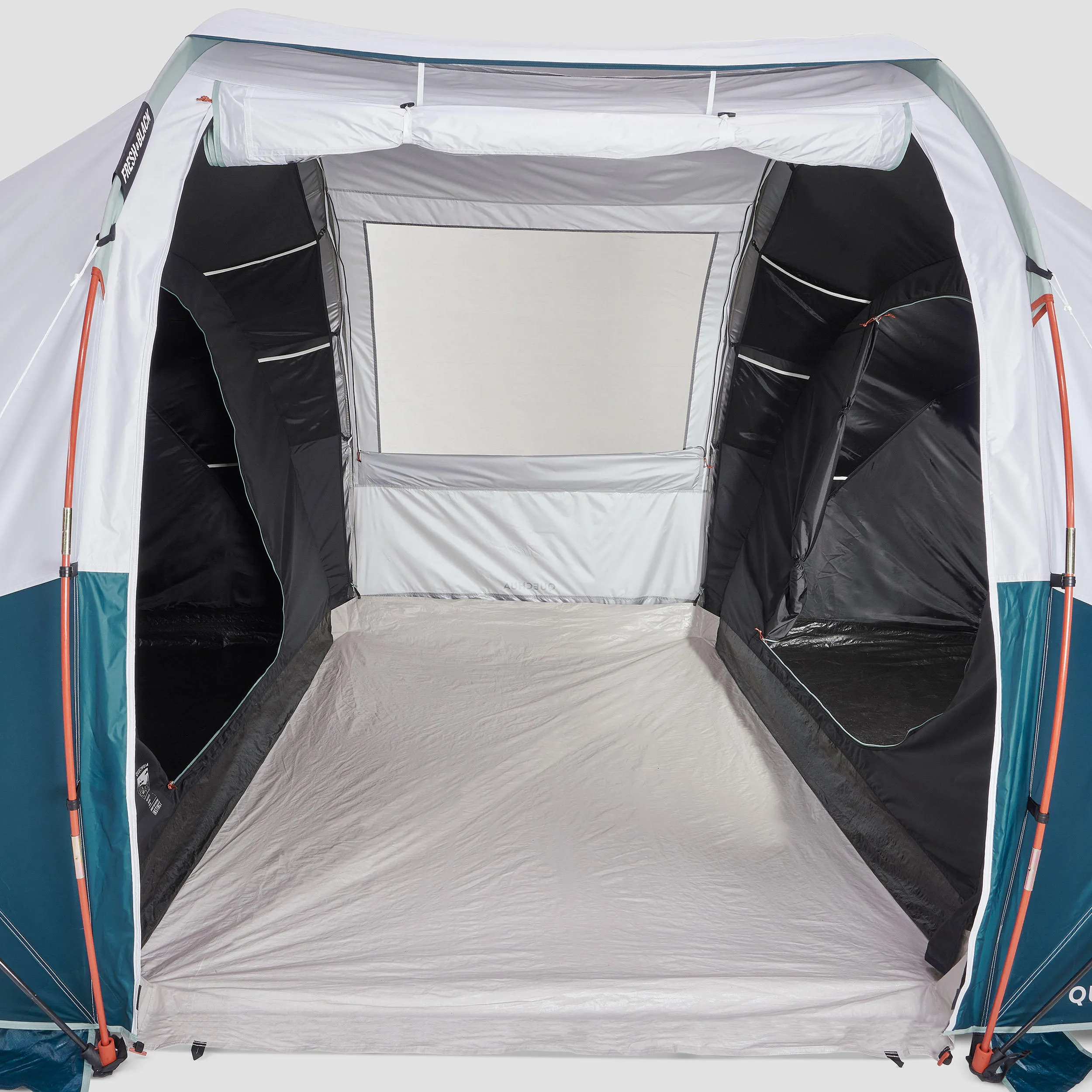 Camping tent Quechua Fresh & Black Arpenaz 4.2 4-person, white/blue