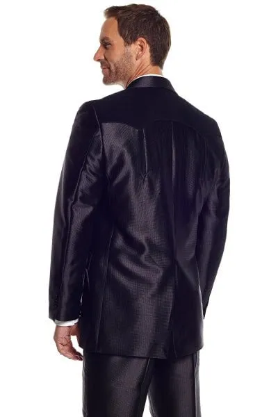 Circle S Mens Black Polyester Swedish Knit Boise Sportcoat Jacket Blazer 42 L