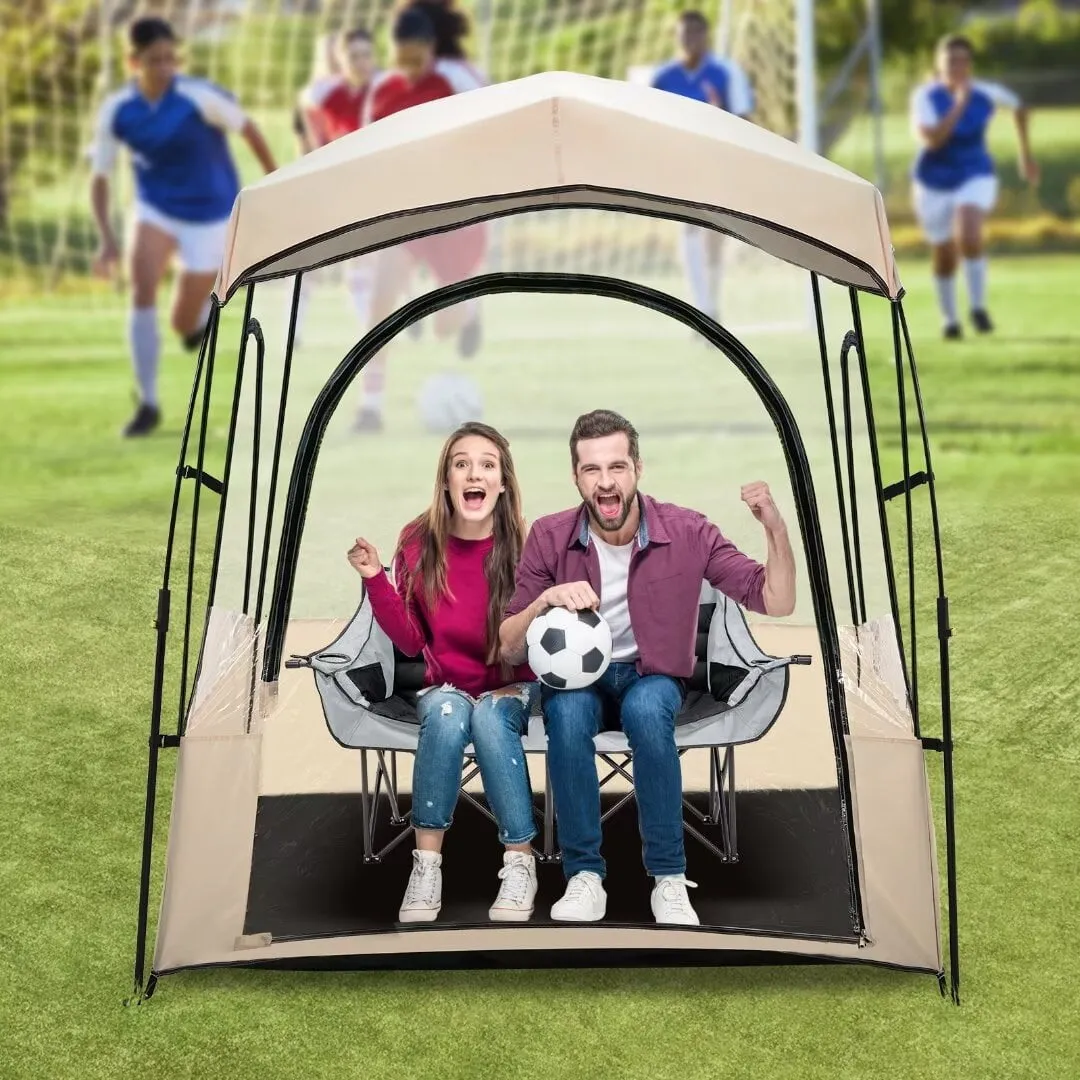 classic Sport Tent with Removable Top Cover and Sealed Floor, Instant Pop-Up Tent Shelter Weather Proof Pod, Outdoor Bubble Tent Screen House Room with Mesh Windows (Mesh, 1-2 People)