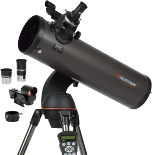 Computerized Telescope, Compact and Portable, Newtonian Reflector Optical Design, SkyAlign Technology, Computerized Hand Control, 130mm Aperture