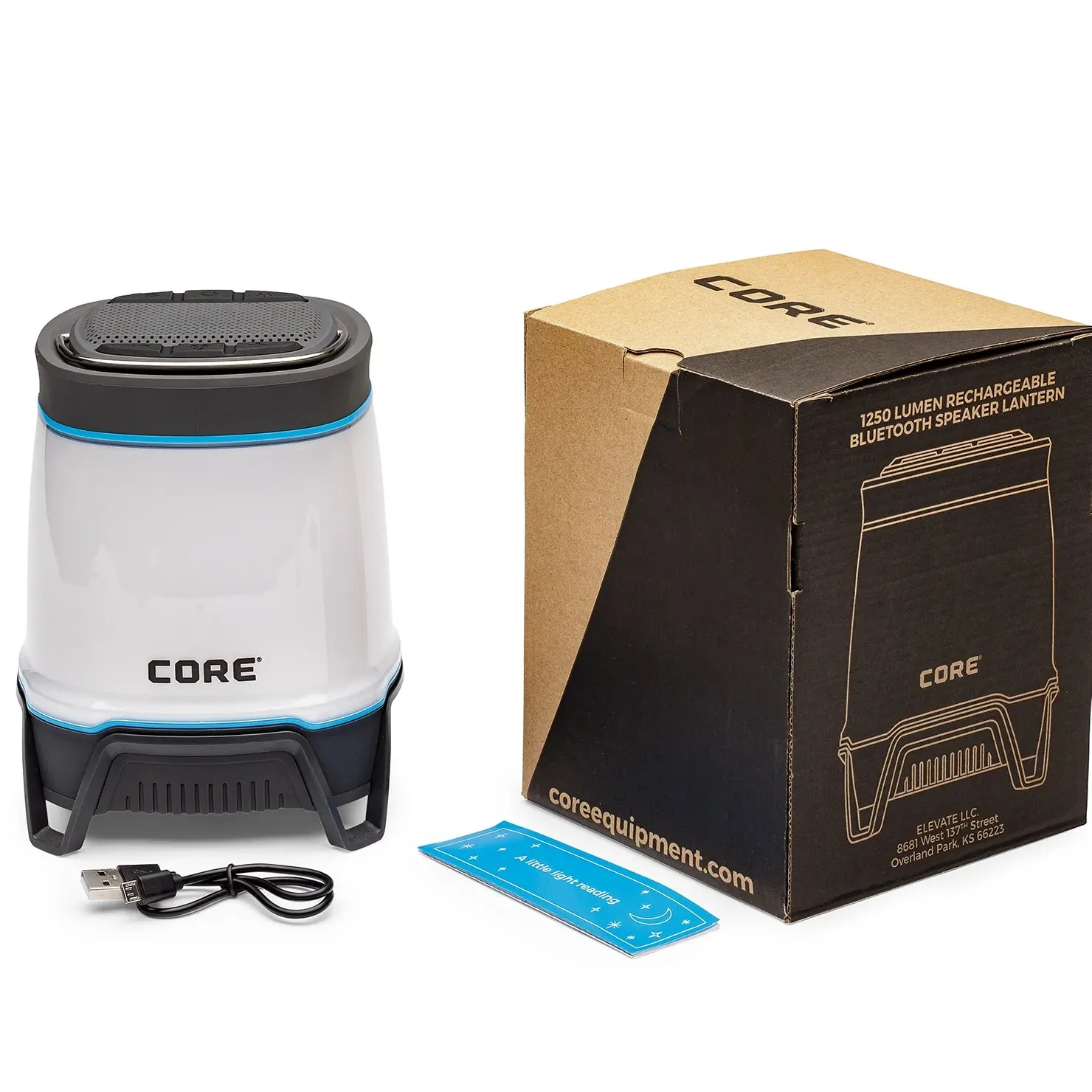 CORE 1250 Lumen Rechargeable Lantern with Bluetooth Speaker