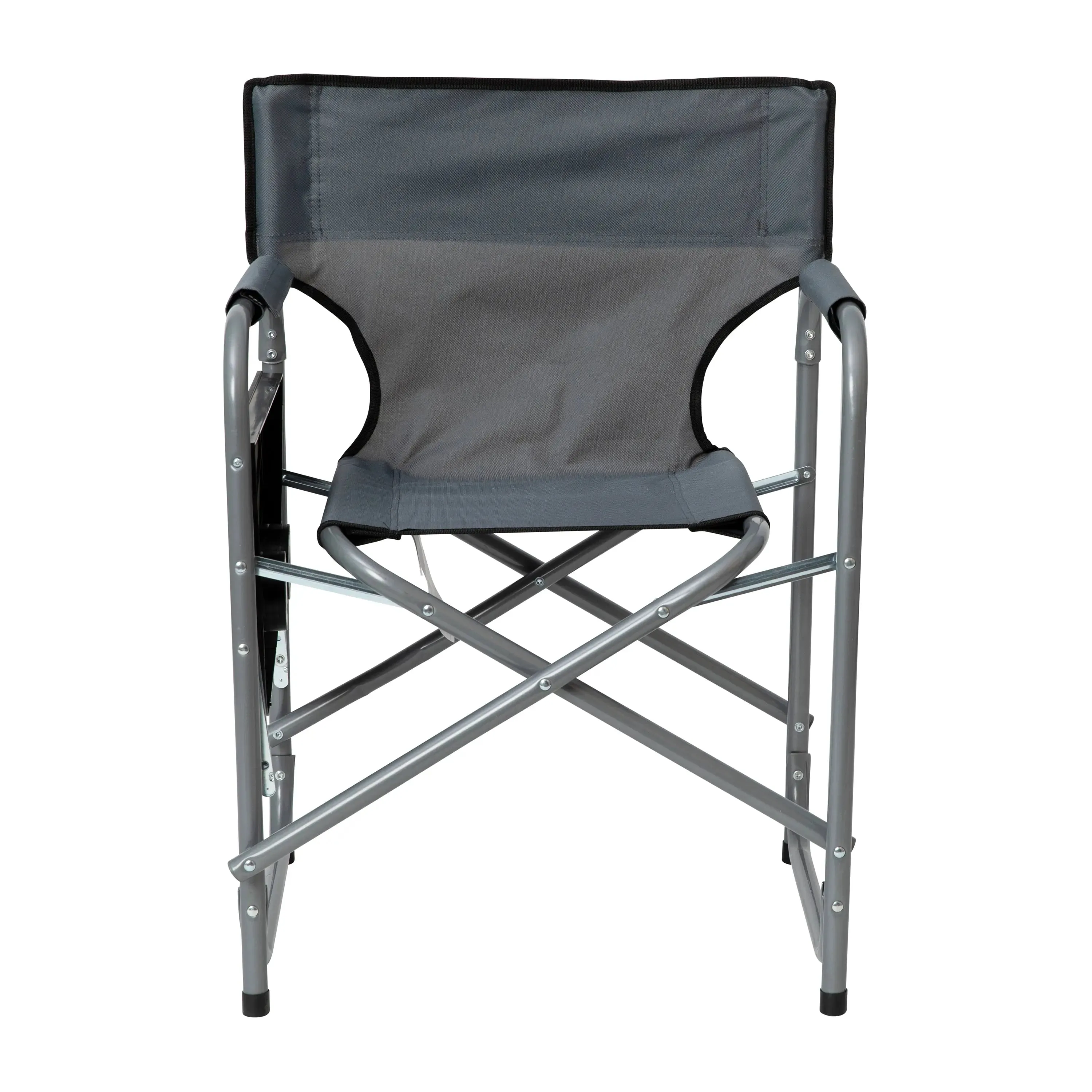 Folding Director's Camping Chair with Side Table and Cup Holder