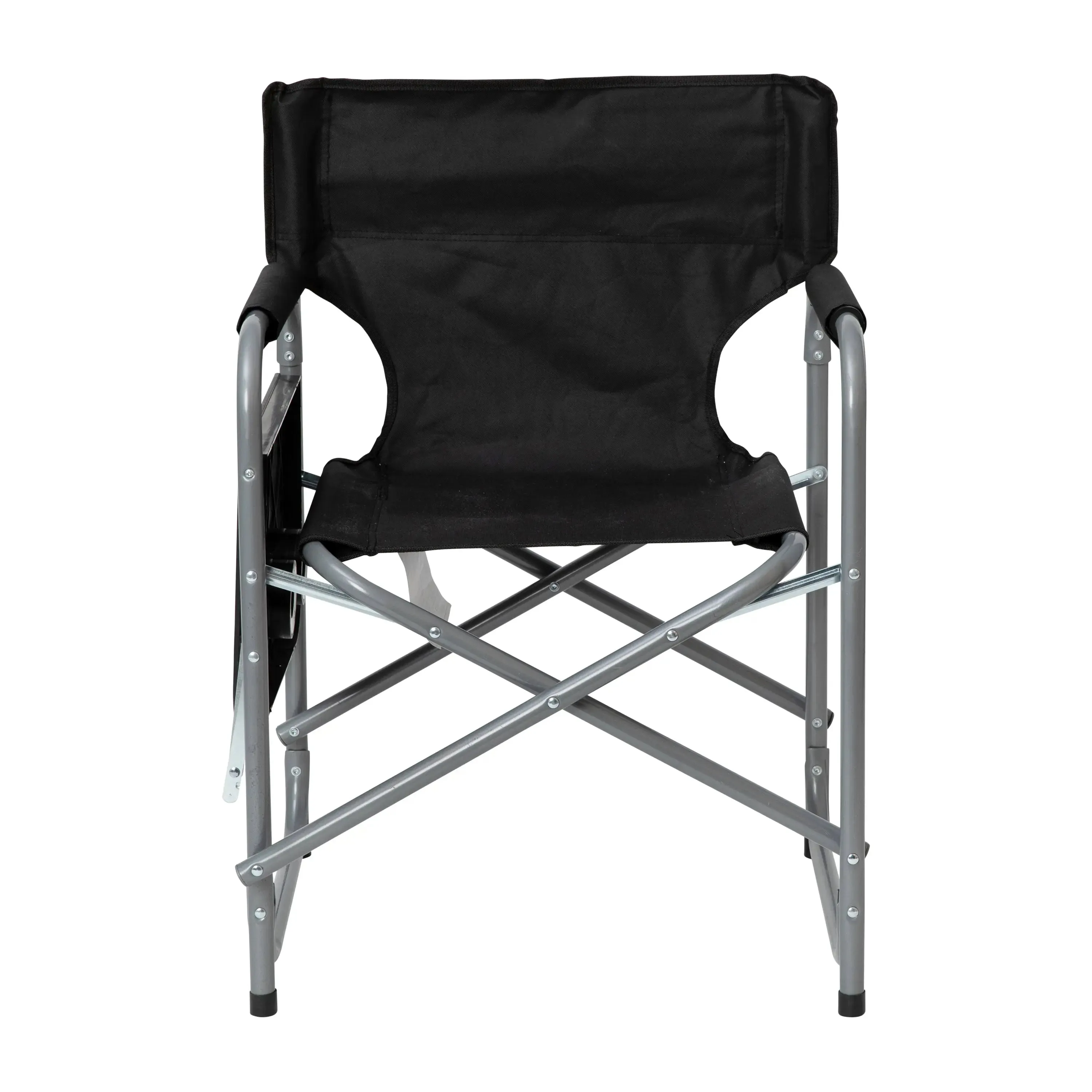 Folding Director's Camping Chair with Side Table and Cup Holder