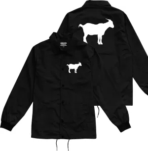 Goat Animal Chest Mens Coaches Jacket