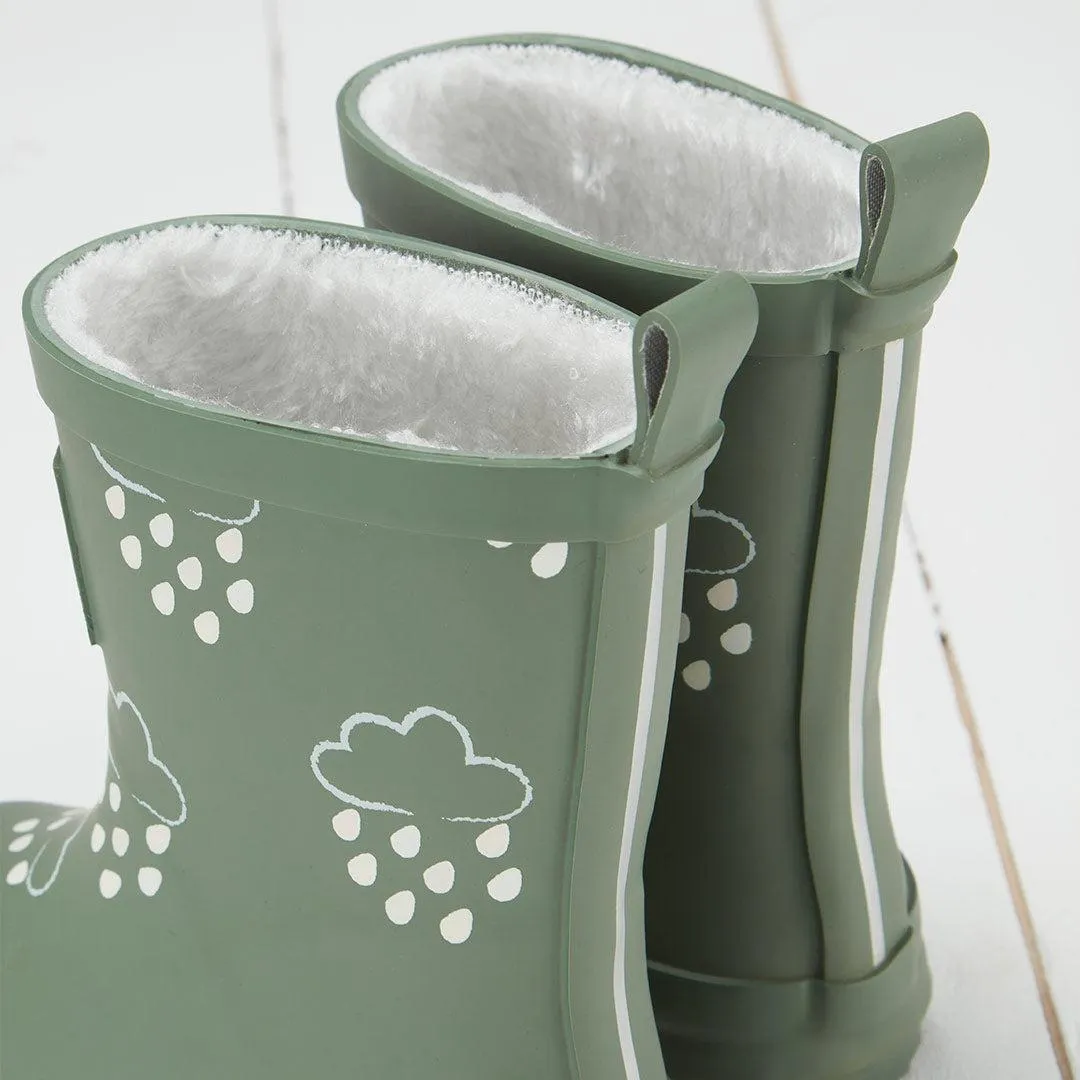 Grass & Air Colour-Revealing Wellies - Khaki Green