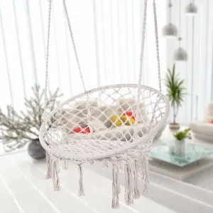 Hanging Hammock Chair Macrame Swing - Bormart