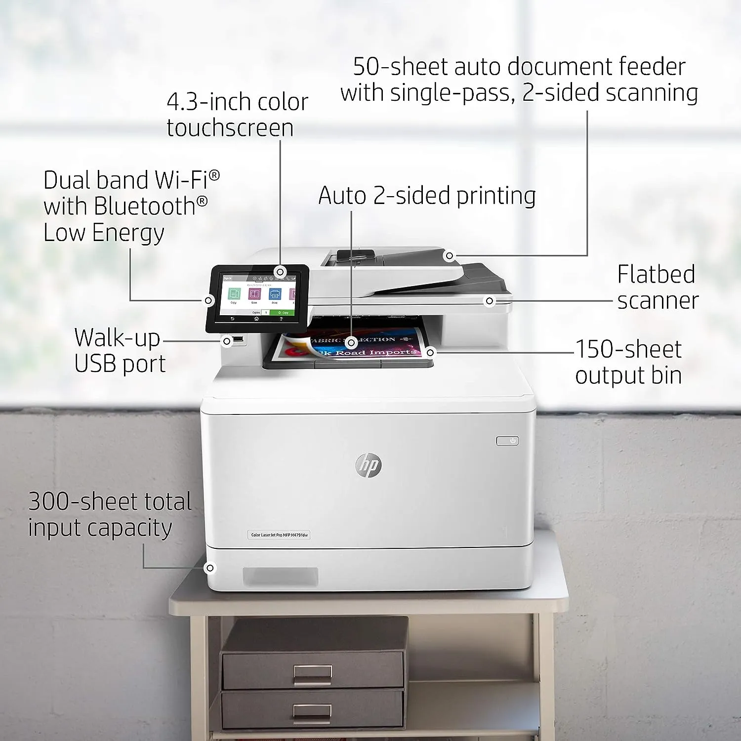 HP Color LaserJet Pro MFP M479dw, Copy, Scan, Fax - [W1A77A]