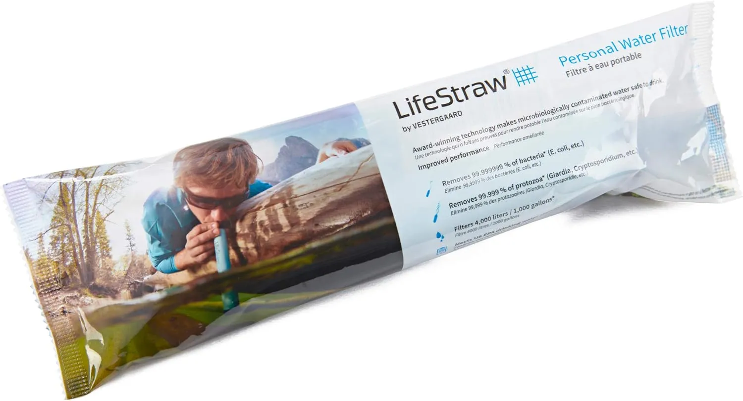 ITEM# 0209   LifeStraw Personal Water Filter for Hiking, Camping, Travel, and Emergency Preparedness (Watch Video)