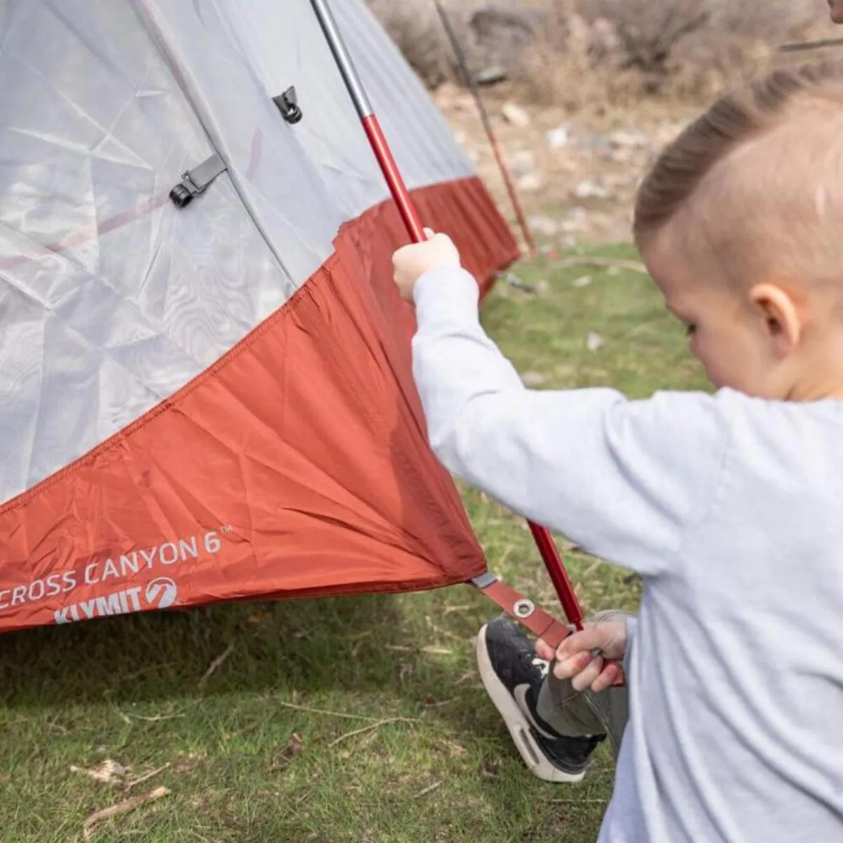 Klymit Cross Canyon 6 Person Tent - Red/Grey