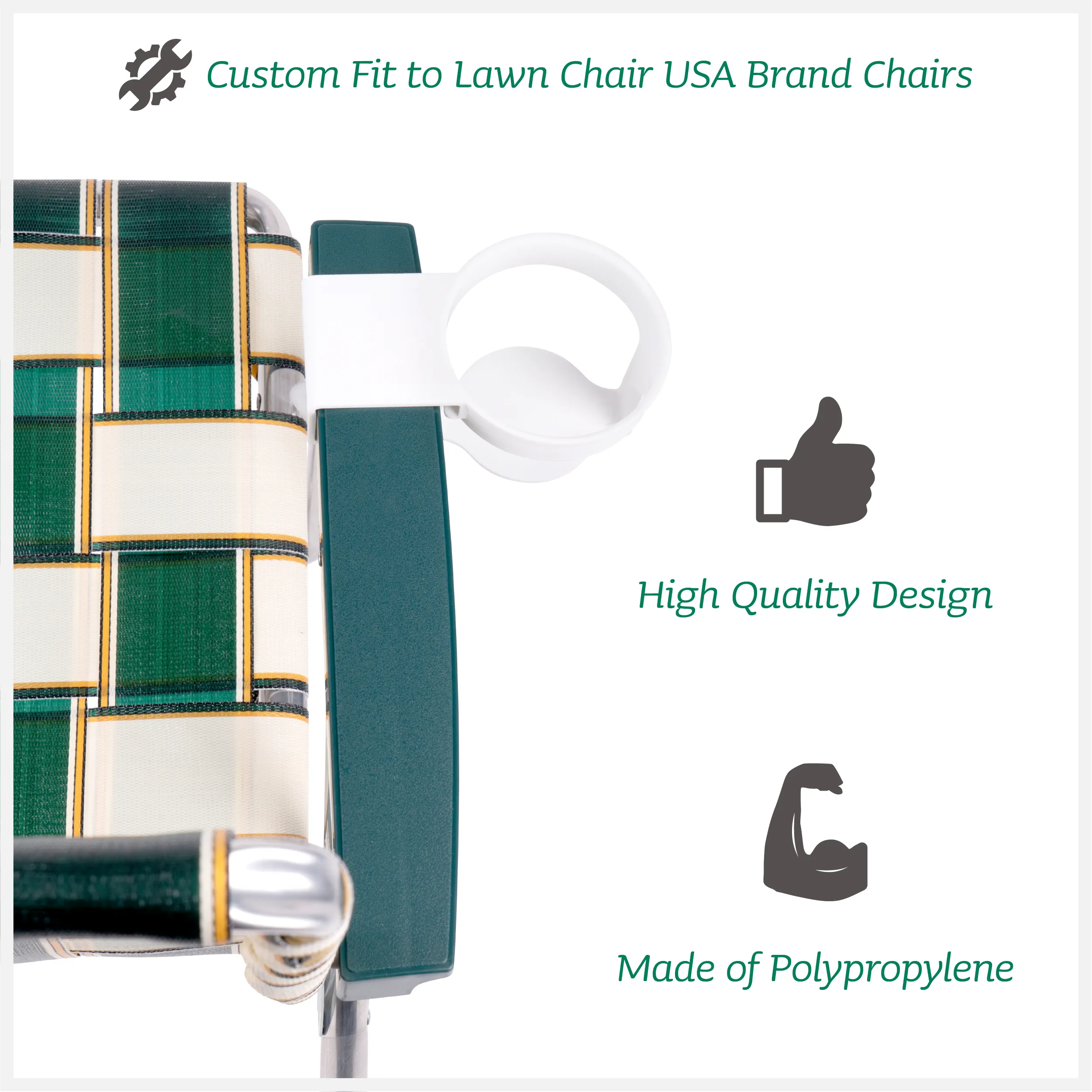 Lawn Chair USA White Cup Holder