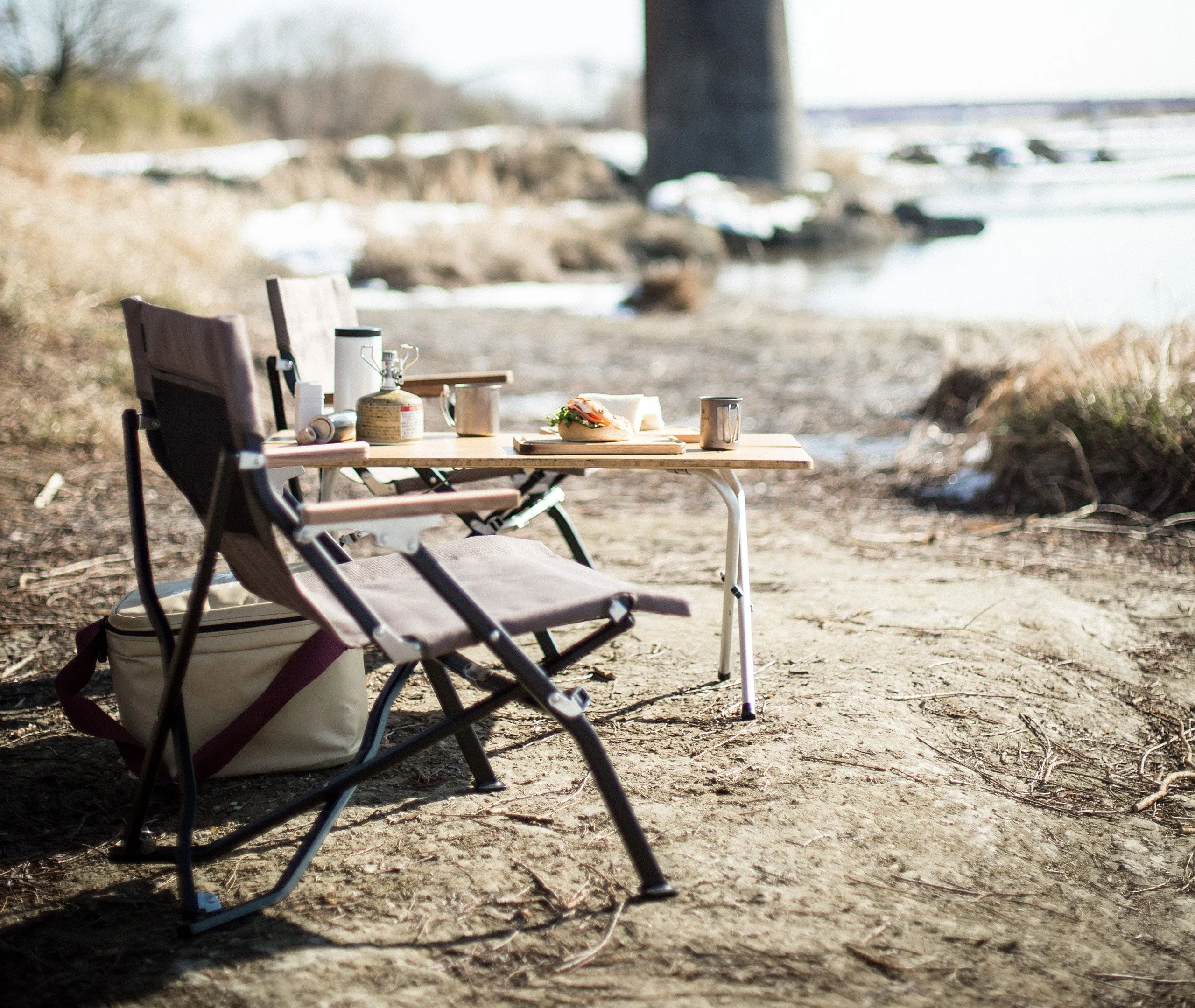 Luxury Low Beach Chair - Grey