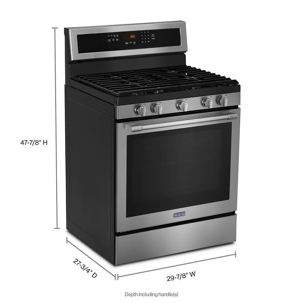 Maytag 30-Inch Wide Gas Range With True Convection And Power Preheat - 5.8 Cu. Ft.