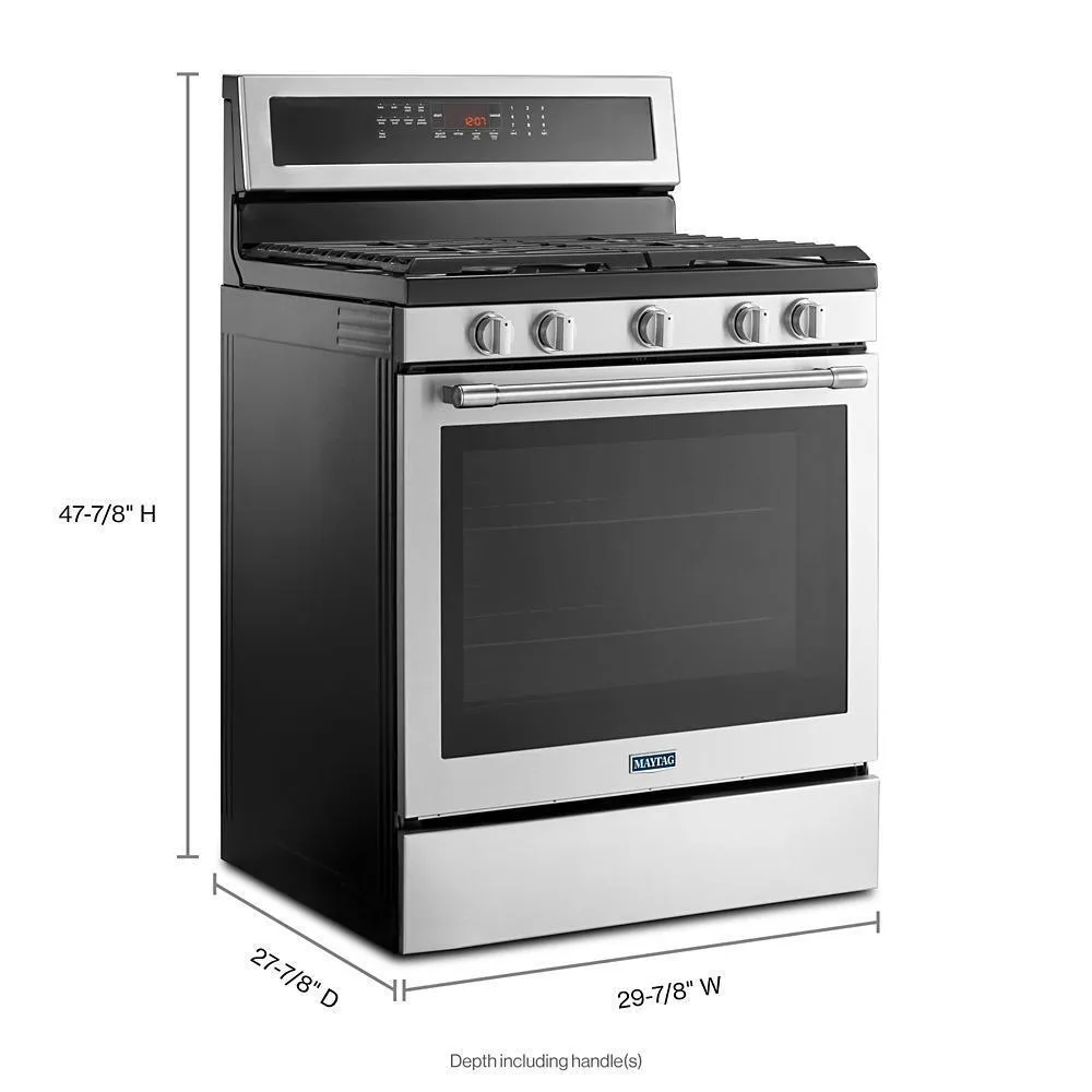 Maytag 30-Inch Wide Gas Range With True Convection And Power Preheat - 5.8 Cu. Ft.