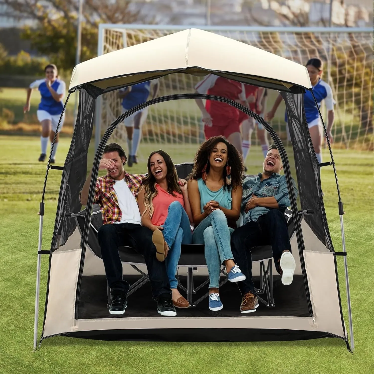 modern Sports Tent, Instant Tent Shelter Pop Up Bubble Clear View Tent, Weather Proof Outdoor Bubble Tent for Soccer, Football, and Other Outdoor Events