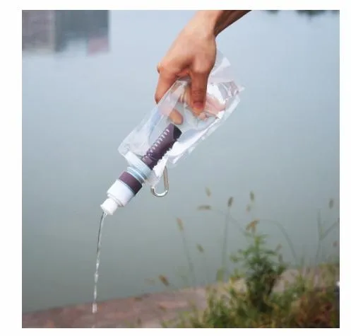 Outdoor Water Bag Portable Filter Water Bag Filter Suction Travel Folding Water Bag