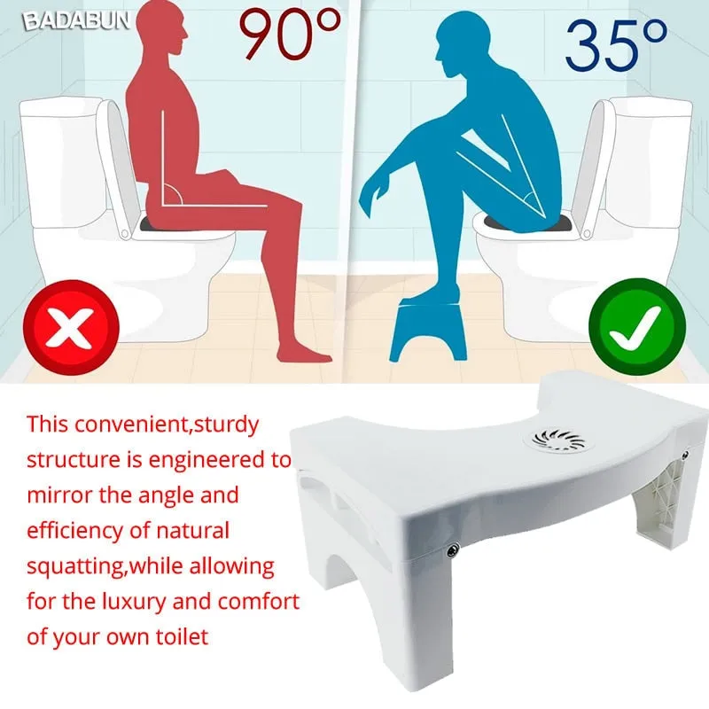 Portable Non-slip Lighten Up Foldable Toilet Squatty Potty Stool  for Home Bathroom