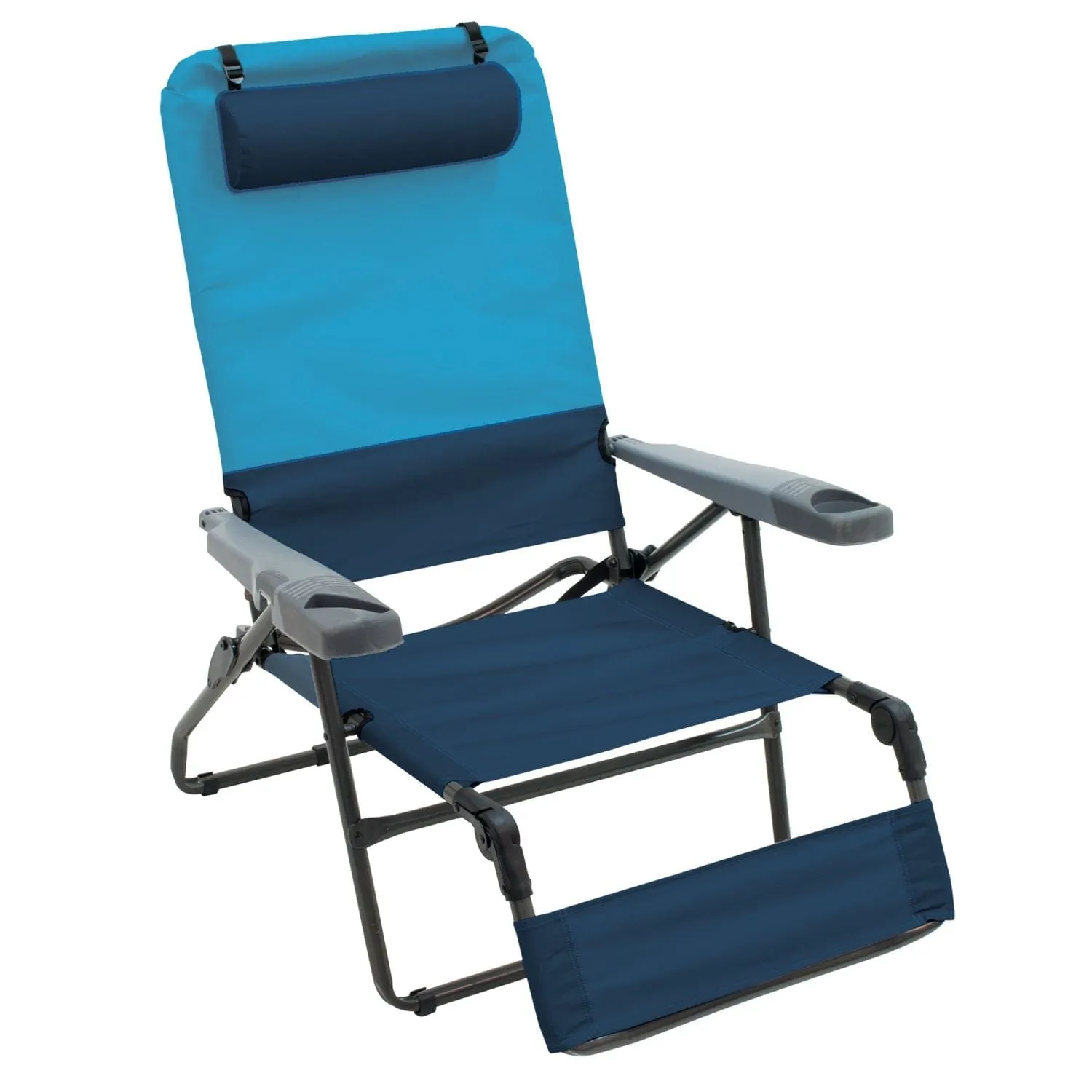 RIO Gear | 4-Position Ottoman Lounger - Blue Sky/Navy